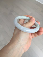 Load image into Gallery viewer, 58.4mm Certified Type A 100% Natural light green chubby round cut Jadeite Jade bangle BM36-0023
