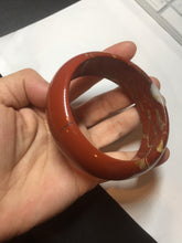 Load image into Gallery viewer, 58mm 100% natural red jasper stone(红碧玉,鸡血石) bangle SY100