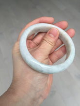 Load image into Gallery viewer, Shopify only. 57.5mm Certified Type A 100% Natural light green white jadeite jade bangle AX123-4483 add on item.