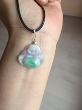 Load image into Gallery viewer, Certified 100% Natural type A sunny green happy Buddha jadeite Jade pendant PB67-5102