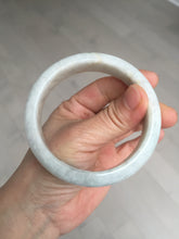 Load image into Gallery viewer, Shopify only. 57.5mm Certified Type A 100% Natural light green white jadeite jade bangle AX123-4483 add on item.