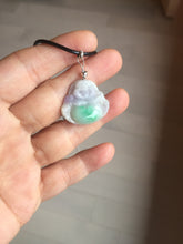 Load image into Gallery viewer, Certified 100% Natural type A sunny green happy Buddha jadeite Jade pendant PB67-5102