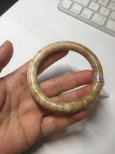 Load image into Gallery viewer, 55mm 100% natural light brown yellow round cut Coral Jade (珊瑚玉) bangle SY120