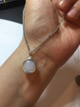 Load image into Gallery viewer, 12.3mm 100% natural type A light purple white Jadeite Jade simple is the best series pendant PB131