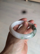 Load image into Gallery viewer, 57.7mm certified 100% natural type A watery green/white/purple jadeite jade bangle BF43-1475