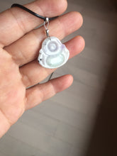 Load image into Gallery viewer, Certified 100% Natural type A sunny green happy Buddha jadeite Jade pendant PB67-5102