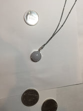 Load image into Gallery viewer, 12.3mm 100% natural type A light purple white Jadeite Jade simple is the best series pendant PB131