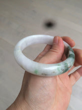 Load image into Gallery viewer, 57.7mm certified 100% natural type A watery green/white/purple jadeite jade bangle BF43-1475