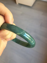 Load image into Gallery viewer, 59.9mm Certified Type A 100% Natural dark green/blue/gray/black Guatemala Jadeite jade bangle AY89-5760