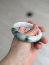 Load image into Gallery viewer, 57.7mm certified 100% natural type A watery green/white/purple jadeite jade bangle BF43-1475