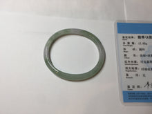 Load image into Gallery viewer, 48mm certified 100% natural Type A light green purple slim oval jadeite jade bangle PB207-2839