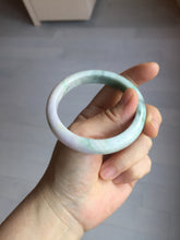 Load image into Gallery viewer, 55.5mm certified 100% natural Type A sunny green purple yellow(FU LU SHOU) white jadeite bangle PD156-6309