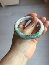 Load image into Gallery viewer, 55.5mm certified 100% natural Type A sunny green purple yellow(FU LU SHOU) white jadeite bangle PD156-6309
