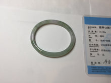 Load image into Gallery viewer, 48mm certified 100% natural Type A light green purple slim oval jadeite jade bangle PB207-2839