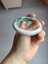 Load image into Gallery viewer, 55.5mm certified 100% natural Type A sunny green purple yellow(FU LU SHOU) white jadeite bangle PD156-6309