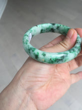 Load image into Gallery viewer, 57mm certified 100% natural sunny green/dark green/white jadeite jade bangle AD117-6634