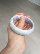 Load image into Gallery viewer, 59mm Certified Type A 100% Natural light purple white chubby broad style Jadeite Jade bangle BM98-4481
