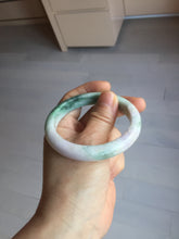 Load image into Gallery viewer, 55.5mm certified 100% natural Type A sunny green purple yellow(FU LU SHOU) white jadeite bangle PD156-6309