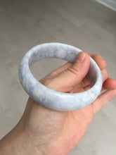 Load image into Gallery viewer, 59mm Certified Type A 100% Natural light purple white chubby broad style Jadeite Jade bangle BM98-4481