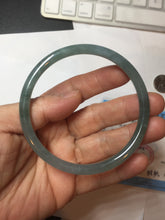Load image into Gallery viewer, 60.5mm Certified Type A 100% Natural icy watery deep sea dark green/blue/purple/gray/black Guatemala round cut Jadeite bangle PB133-1486