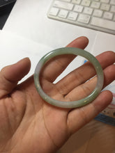 Load image into Gallery viewer, 48mm certified 100% natural Type A light green purple slim oval jadeite jade bangle PB207-2839