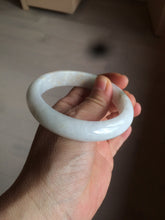 Load image into Gallery viewer, 57.8mm certified  100% natural sunny green/white jadeite jade bangle BF42-1471
