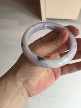 Load image into Gallery viewer, SOld! pleae don't order. Thanks. 55mm certified 100% natural type A sunny green/purple jadeite jade bangle BN86-8721