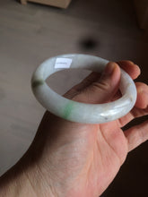 Load image into Gallery viewer, 57.8mm certified  100% natural sunny green/white jadeite jade bangle BF42-1471