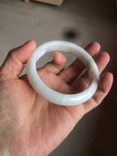 Load image into Gallery viewer, 57.8mm certified  100% natural sunny green/white jadeite jade bangle BF42-1471