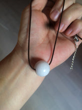 Load image into Gallery viewer, Type A 100% Natural white/light purple drum shape Jadeite Jade bead/pendant BF95