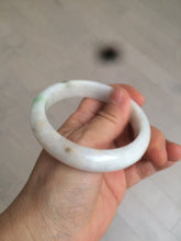 Load image into Gallery viewer, 57.8mm certified  100% natural sunny green/white jadeite jade bangle BF42-1471