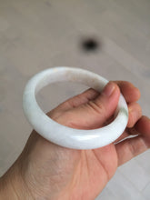 Load image into Gallery viewer, 57.8mm certified  100% natural sunny green/white jadeite jade bangle BF42-1471