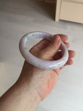 Load image into Gallery viewer, 61.4mm certified 100% natural type A sunny green/purple jadeite jade bangle BN87-8718