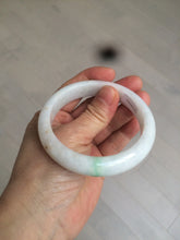 Load image into Gallery viewer, 57.8mm certified  100% natural sunny green/white jadeite jade bangle BF42-1471
