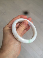 Load image into Gallery viewer, 57.8mm certified  100% natural sunny green/white jadeite jade bangle BF42-1471