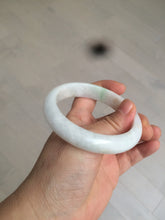 Load image into Gallery viewer, 57.8mm certified  100% natural sunny green/white jadeite jade bangle BF42-1471