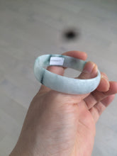 Load image into Gallery viewer, 52.5mm certified type A 100% Natural green/white with green floating flowers jadeite jade bangle AT94-0777