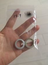 Load image into Gallery viewer, 100% natural type A green/white/yellow/dark green jadeite jade band ring Q150 (Add on item, not sale individually.)