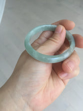 Load image into Gallery viewer, 50.5mm certified Type A 100% Natural icy watery light green red oval Jadeite Jade bangle BQ6-3800