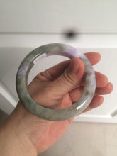 Load image into Gallery viewer, 56.4mm Certified 100% natural Type A green/white/purple/brown jadeite jade bangle AX94-5196