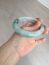 Load image into Gallery viewer, 61.5 mm certified type A 100% Natural oily light green/white/purple chubby Jadeite Jade bangle BM17-2786