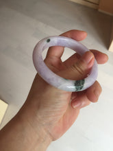 Load image into Gallery viewer, 55.5mm certified 100% natural type A sunny green/purple jadeite jade bangle BN88-8714