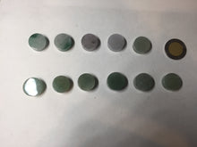 Load image into Gallery viewer, 100% Natural type A icy watery light green/purple/gary Jadeite Jade round cake  pendant group F151