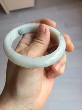 Load image into Gallery viewer, 58mm certified 100% natural Type A light green white jadeite bangle PD153-6312