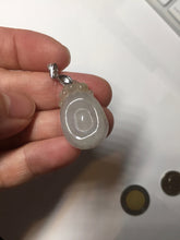 Load image into Gallery viewer, 100% Natural type A icy watery light green/clear Jadeite Jade seashell (福贝)  pendant F149