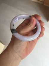 Load image into Gallery viewer, 55.5mm certified 100% natural type A sunny green/purple jadeite jade bangle BN88-8714