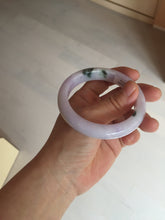 Load image into Gallery viewer, 55.5mm certified 100% natural type A sunny green/purple jadeite jade bangle BN88-8714