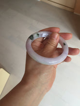 Load image into Gallery viewer, 55.5mm certified 100% natural type A sunny green/purple jadeite jade bangle BN88-8714
