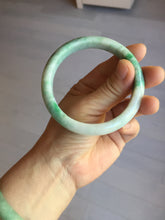 Load image into Gallery viewer, 58.5mm Certified type A 100% Natural sunny green/white Jadeite bangle AY86-3473