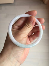 Load image into Gallery viewer, 58mm certified 100% natural type A light green/purple/white slim round cut jadeite jade bangle BN50-3117